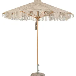 mutoni lifestyle Sonnenschirm Makramee Buche Natur Rund 250><noscript><img width=