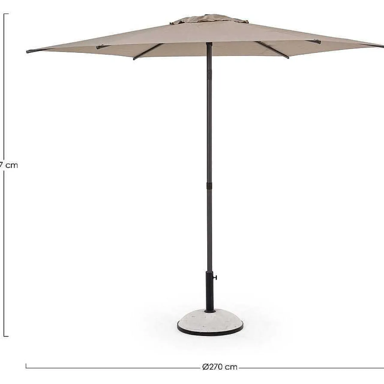 mutoni lifestyle Sonnenschirm Samba Anthrazit-Moon 270> Stockschirme