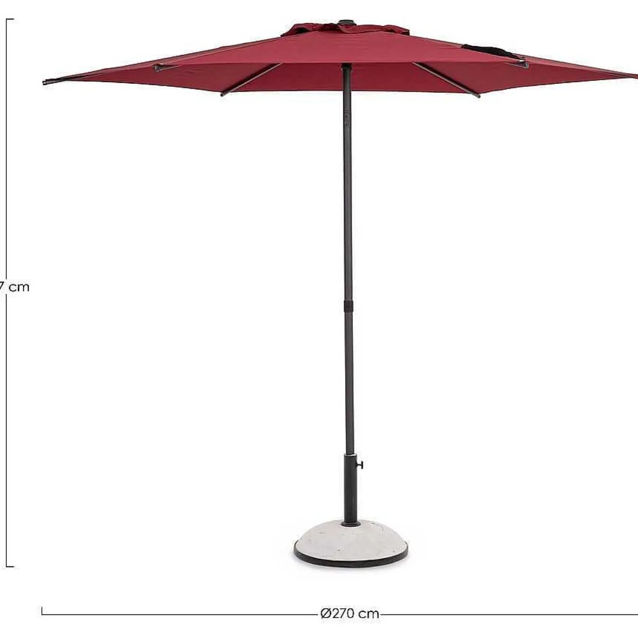 mutoni lifestyle Sonnenschirm Samba Anthrazit-Burgundy> Stockschirme