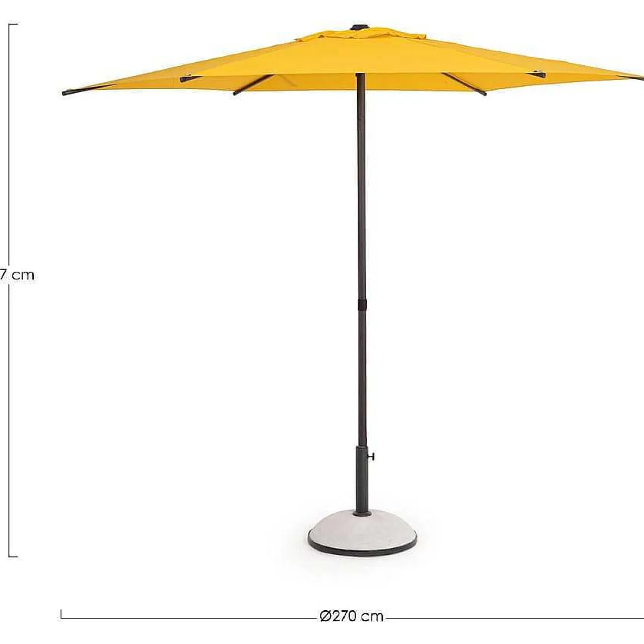 mutoni lifestyle Sonnenschirm Samba Anthrazit-Mimose> Stockschirme