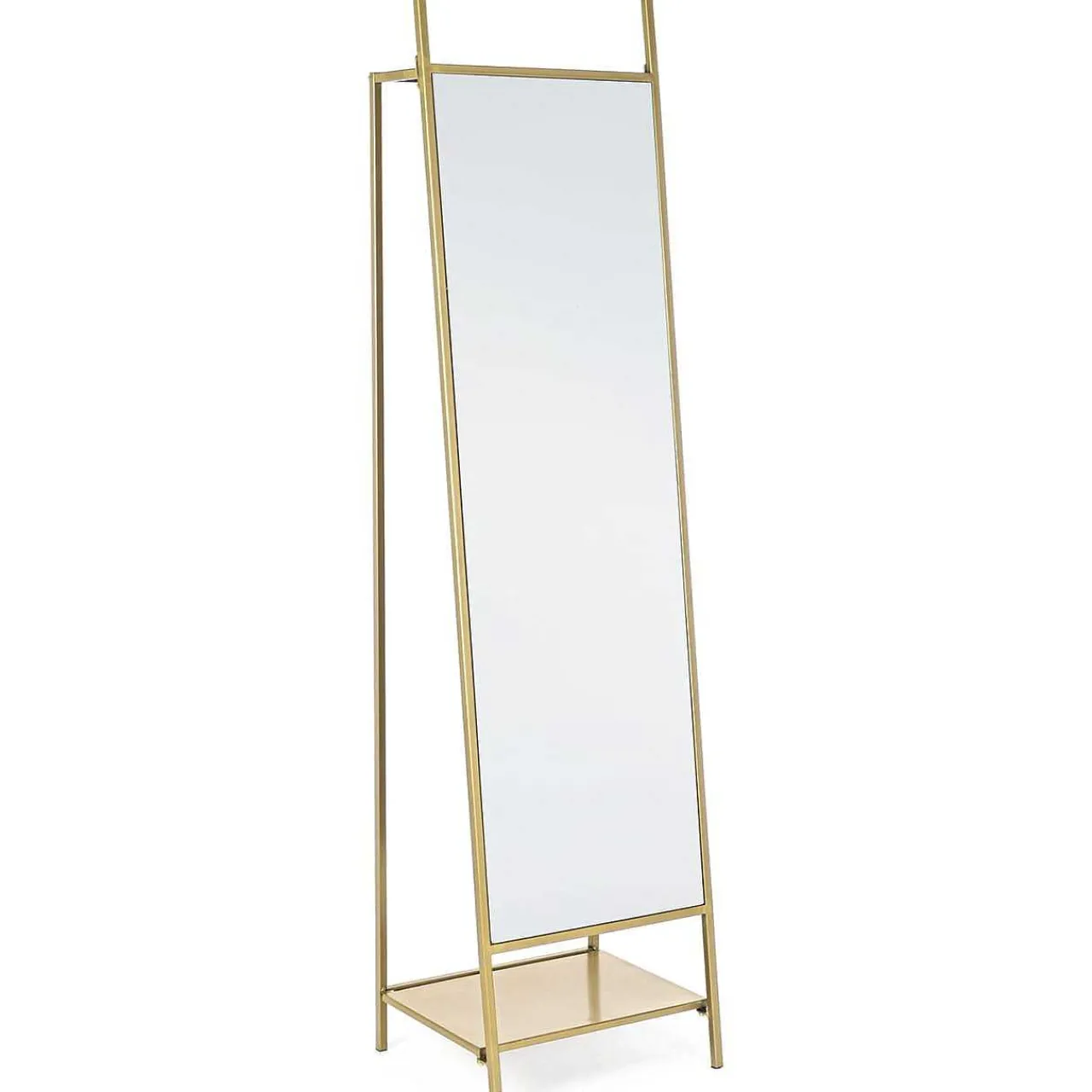 mutoni lifestyle Standspiegel Arin Mit Garderobenhacken Gold 46X182> Standspiegel