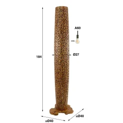 mutoni industrial Stehlampe Bars Teak L><noscript><img width=