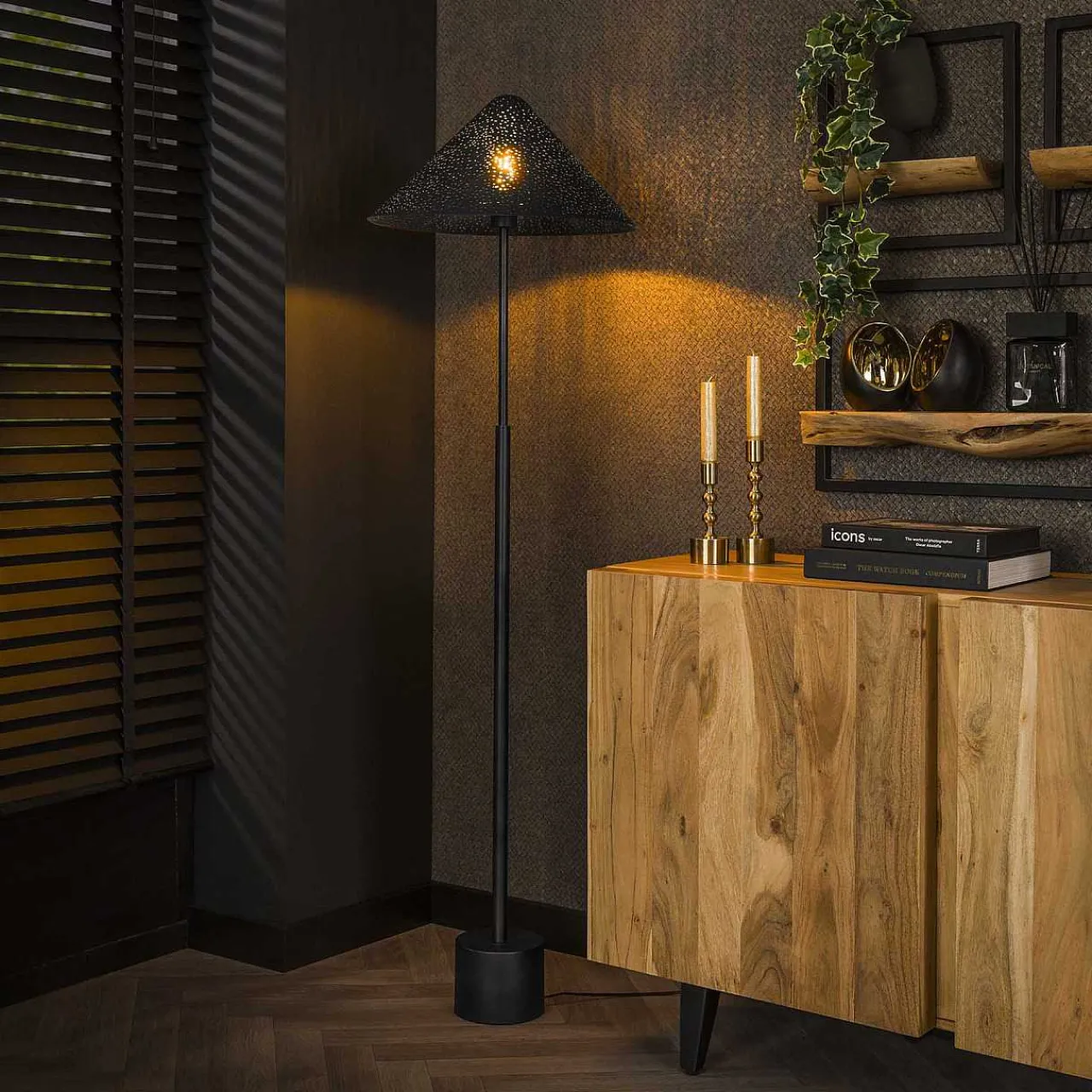 mutoni industrial Stehlampe Kosmos Charcoal> Stehleuchten