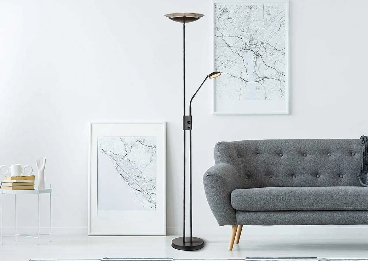 mutoni light Stehleuchte Ganina Metall Schwarz Matt Led> Led-Stehleuchten