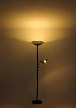 mutoni light Stehleuchte Glanzara Metall Schwarz Matt Led 40><noscript><img width=