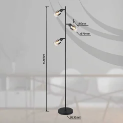 mutoni light Stehleuchte Hubertus Metall Schwarz Matt 3Xe14><noscript><img width=