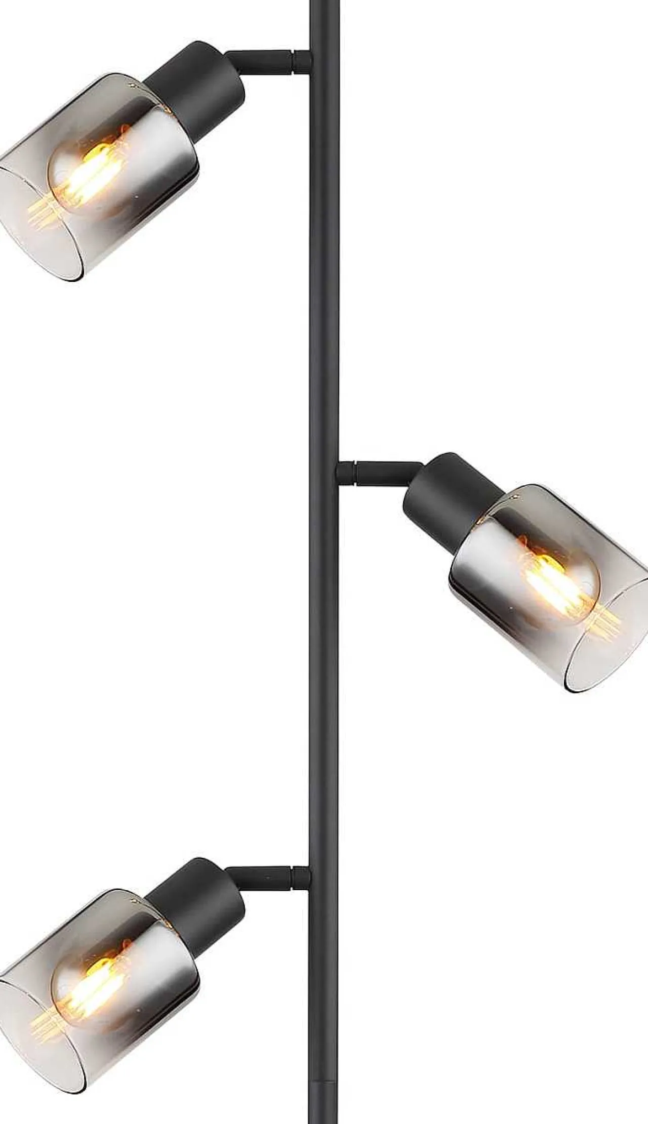 mutoni light Stehleuchte Hubertus Metall Schwarz Matt 3Xe14> Stehleuchten