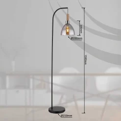 mutoni light Stehleuchte Mattea Metall Schwarz Matt 1Xe27 Led><noscript><img width=