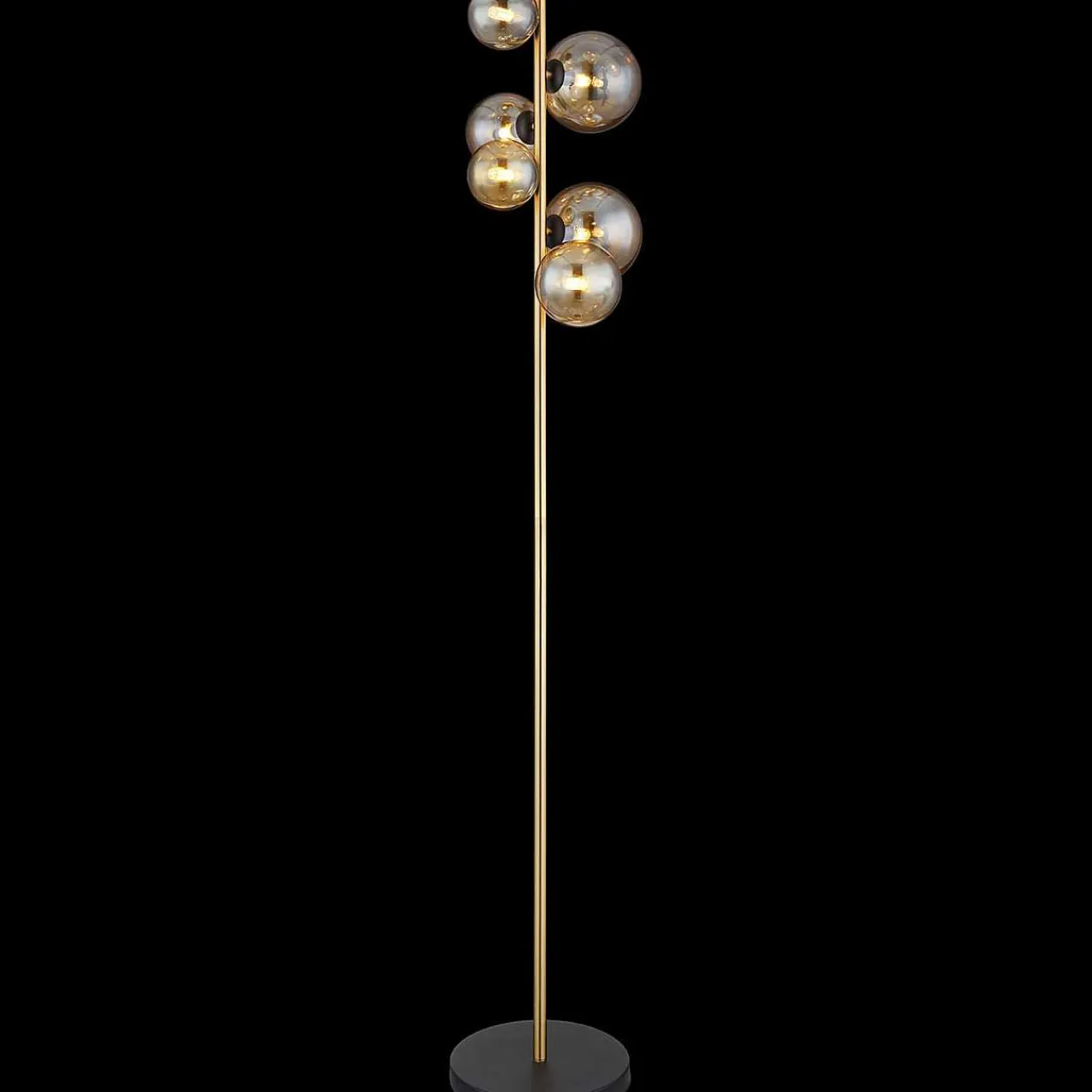 mutoni light Stehleuchte Riha Metall Schwarz Matt 6Xg9 Led> Led-Stehleuchten