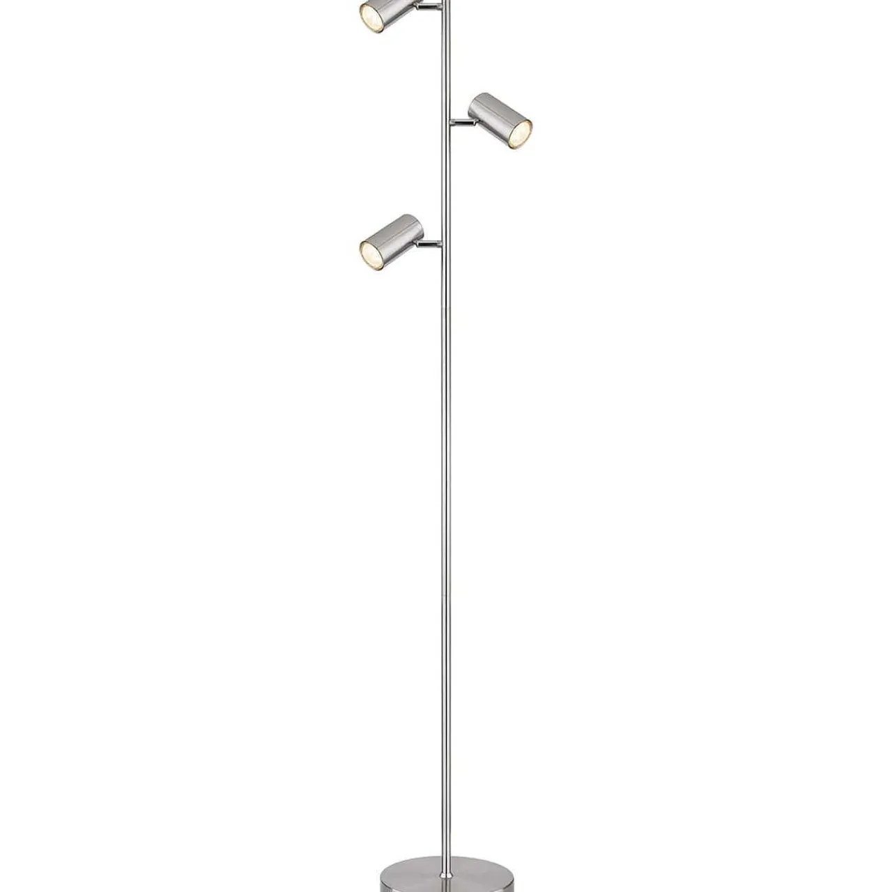 mutoni light Stehleuchte Robby Metall Nickel Matt 3Xgu10 Led> Led-Stehleuchten