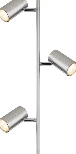 mutoni light Stehleuchte Robby Metall Nickel Matt 3Xgu10 Led> Led-Stehleuchten