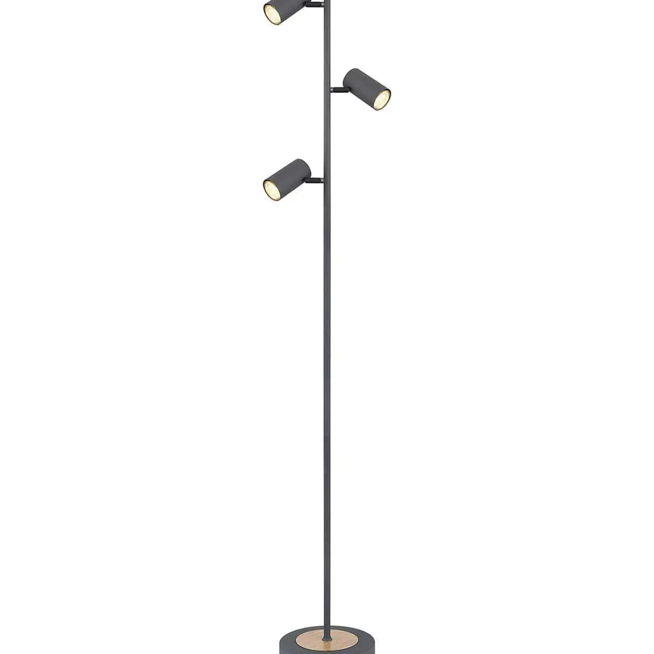 mutoni light Stehleuchte Robby Metall Graphit 3Xgu10 Led> Led-Stehleuchten