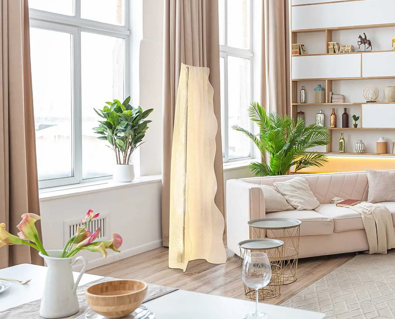 mutoni light Stehleuchte Signalux Metall Nickel Matt Led> Led-Stehleuchten