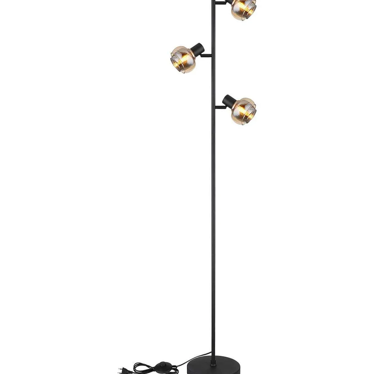 mutoni light Stehleuchte Tokki Metall Schwarz Matt 3Xe14> Stehleuchten