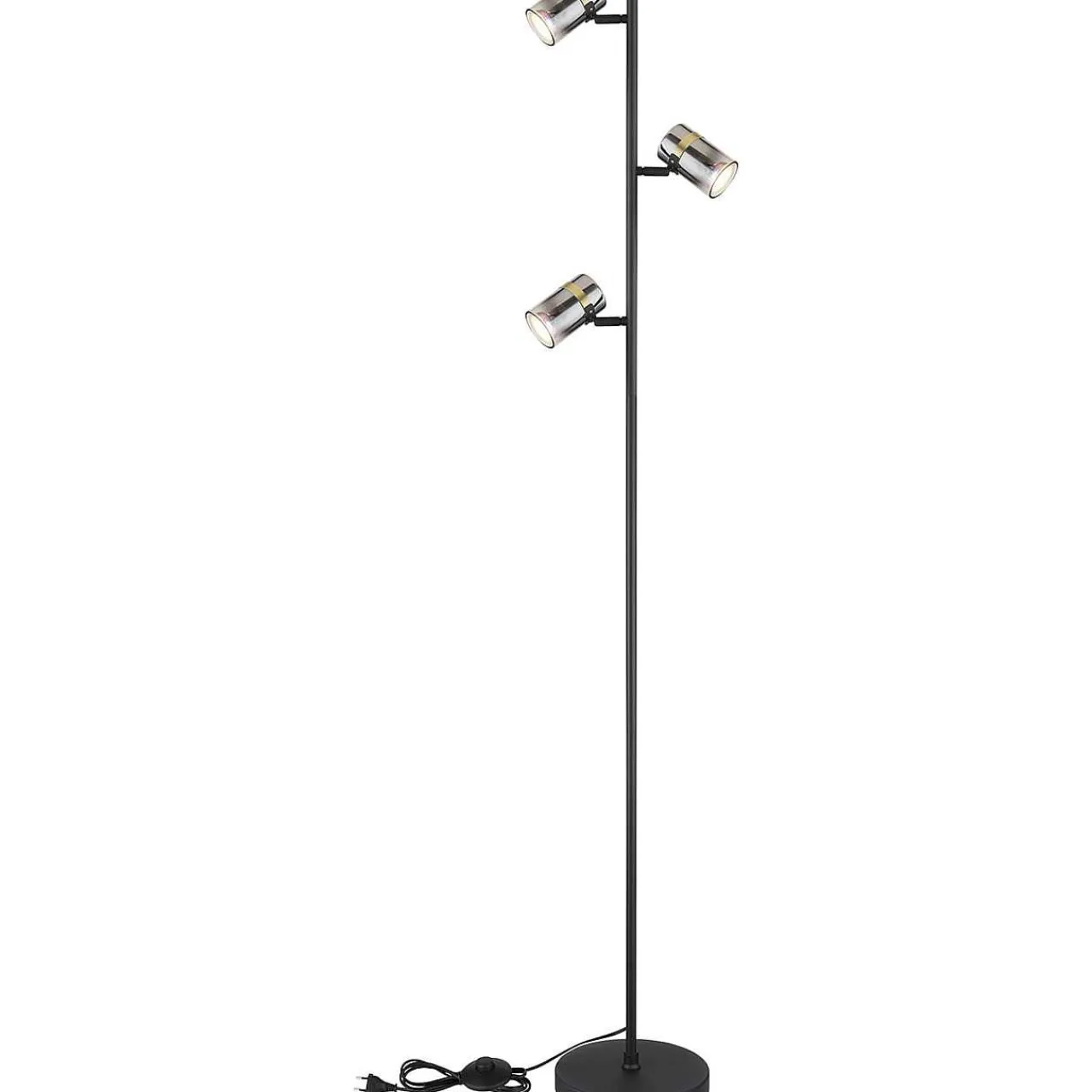 mutoni light Stehleuchte Trabby Metall Schwarz Matt 3Xgu10> Stehleuchten