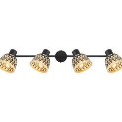 mutoni light Strahler Colly Metall Schwarz Matt 4Xe27 Led> Led-Wandleuchten