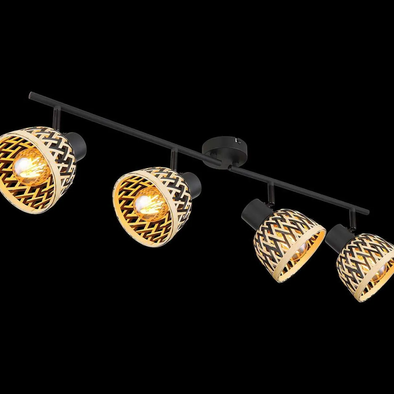 mutoni light Strahler Colly Metall Schwarz Matt 4Xe27 Led> Led-Wandleuchten