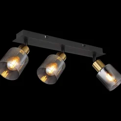 mutoni light Strahler Hollsy Metall Schwarz Matt 3Xe14> Deckenleuchten