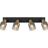 mutoni light Strahler Hollsy Metall Schwarz Matt 4Xe14> Deckenleuchten
