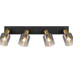 mutoni light Strahler Hollsy Metall Schwarz Matt 4Xe14> Deckenleuchten