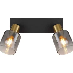 mutoni light Strahler Hollsy Metall Schwarz Matt 2Xe14> Deckenleuchten