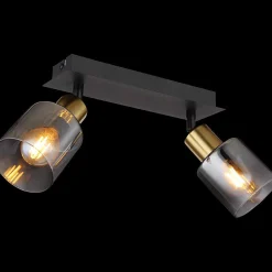 mutoni light Strahler Hollsy Metall Schwarz Matt 2Xe14> Deckenleuchten