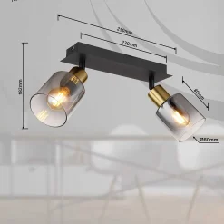 mutoni light Strahler Hollsy Metall Schwarz Matt 2Xe14><noscript><img width=
