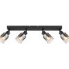 mutoni light Strahler Hubertus Metall Schwarz Matt 4Xe14> Deckenleuchten