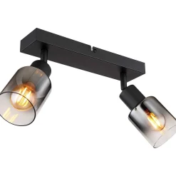 mutoni light Strahler Hubertus Metall Schwarz Matt 2Xe14> Deckenleuchten