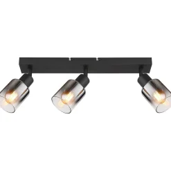 mutoni light Strahler Hubertus Metall Schwarz Matt 3Xe14> Deckenleuchten