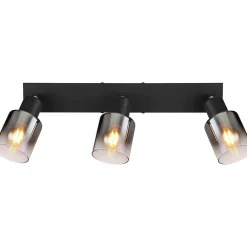 mutoni light Strahler Hubertus Metall Schwarz Matt 3Xe14> Deckenleuchten