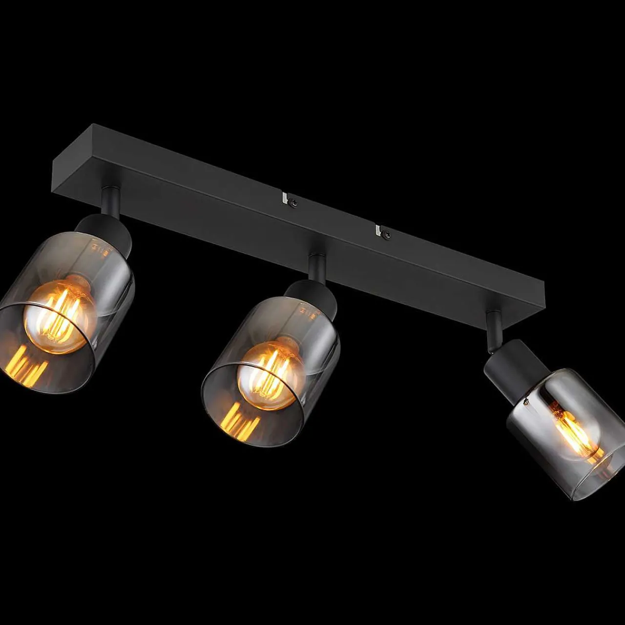 mutoni light Strahler Hubertus Metall Schwarz Matt 3Xe14> Deckenleuchten