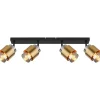 mutoni light Strahler Milley Metall Gold Schwarz Matt 4Xe27> Deckenleuchten