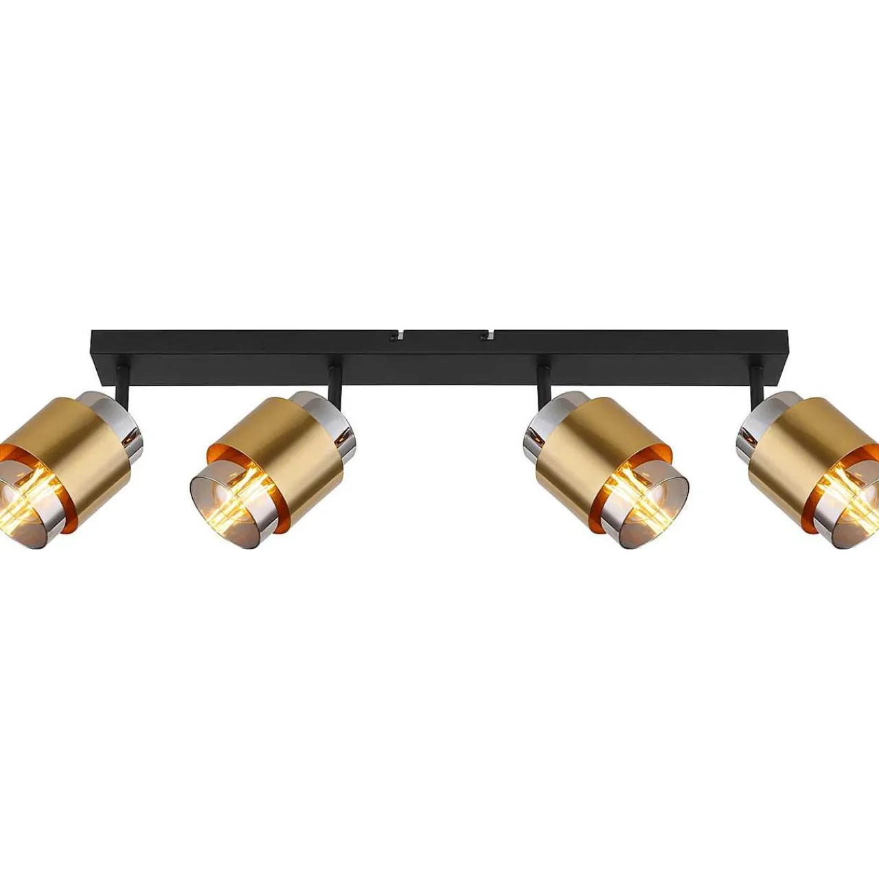 mutoni light Strahler Milley Metall Gold Schwarz Matt 4Xe27> Deckenleuchten