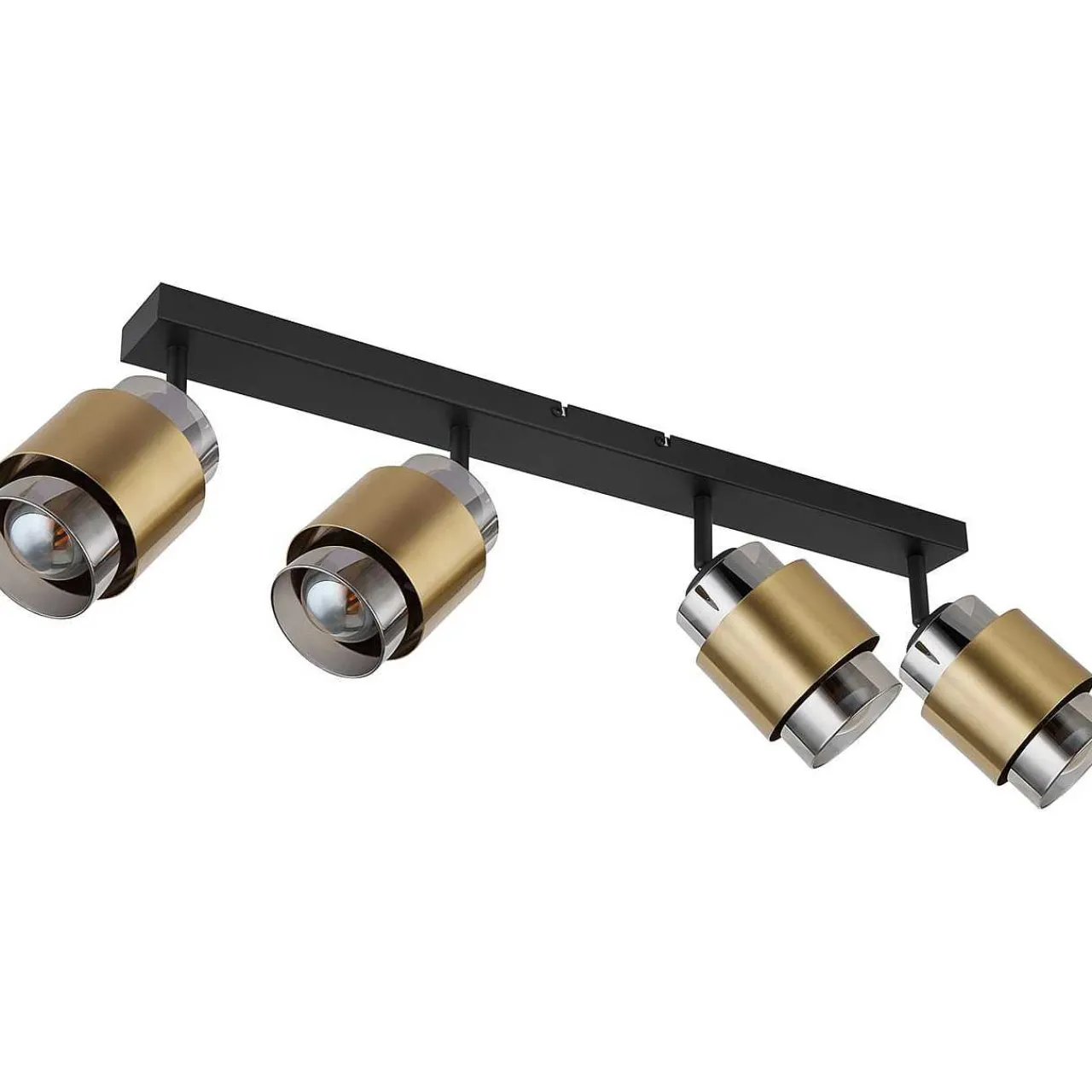 mutoni light Strahler Milley Metall Gold Schwarz Matt 4Xe27> Deckenleuchten