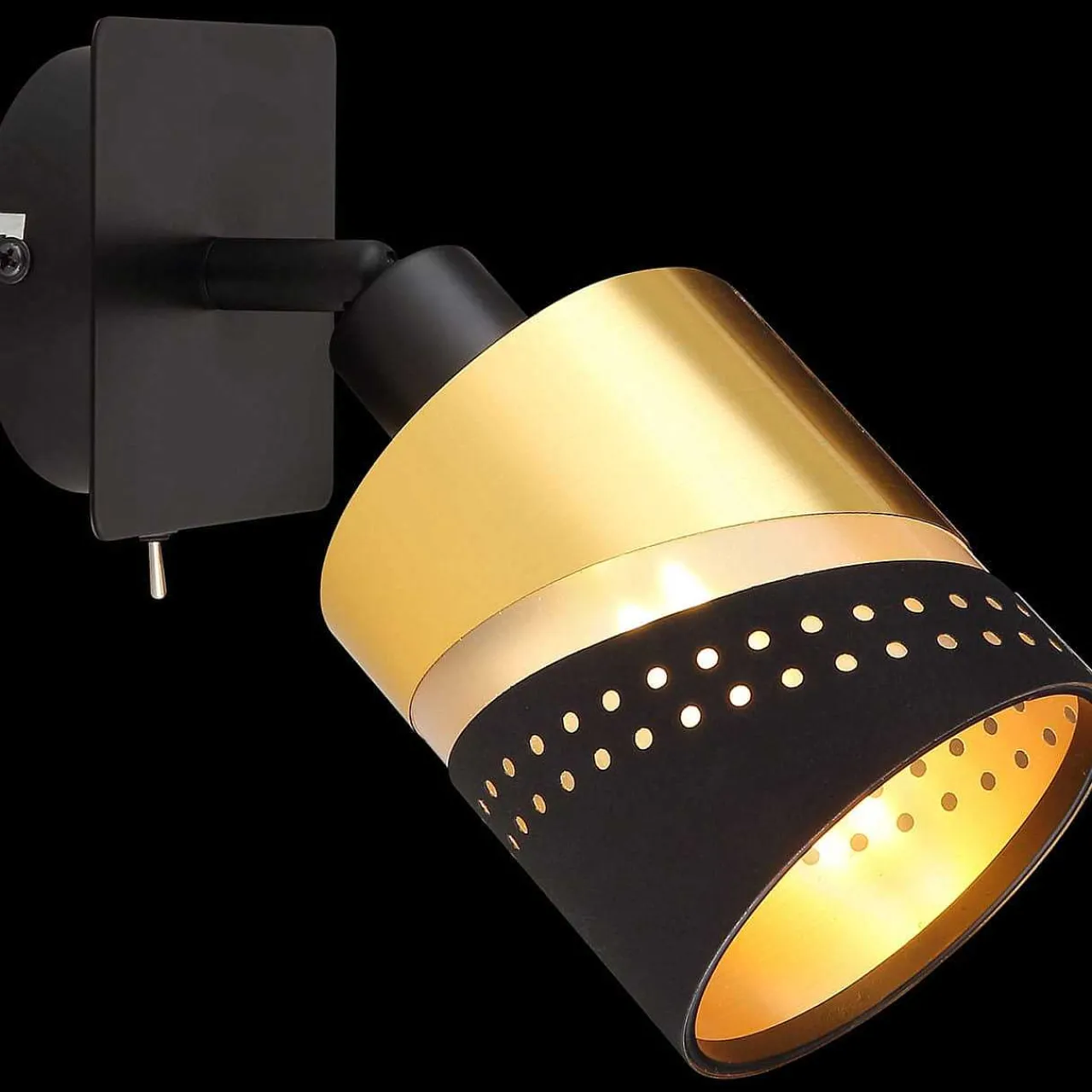 mutoni light Strahler Or Metall Gold Schwarz Matt 1Xe14> Wandleuchten
