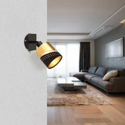 mutoni light Strahler Or Metall Gold Schwarz Matt 1Xe14><noscript><img width=