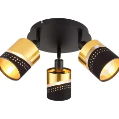 mutoni light Strahler Or Metall Gold Schwarz Matt 3Xe14> Deckenleuchten