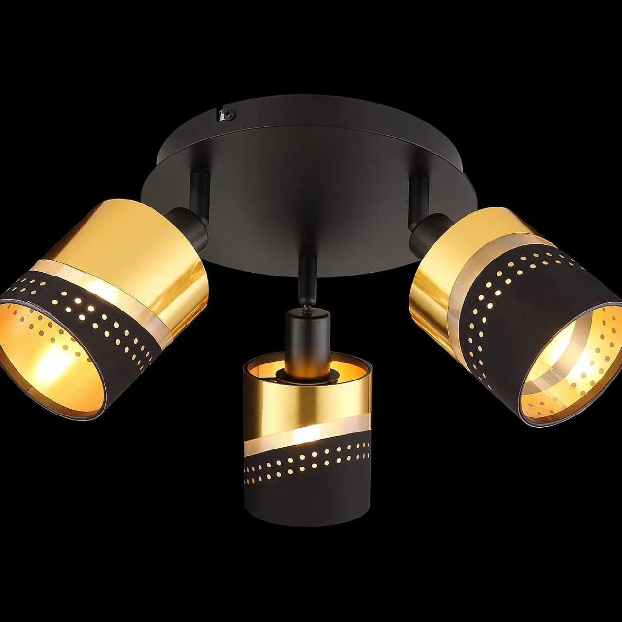 mutoni light Strahler Or Metall Gold Schwarz Matt 3Xe14> Deckenleuchten