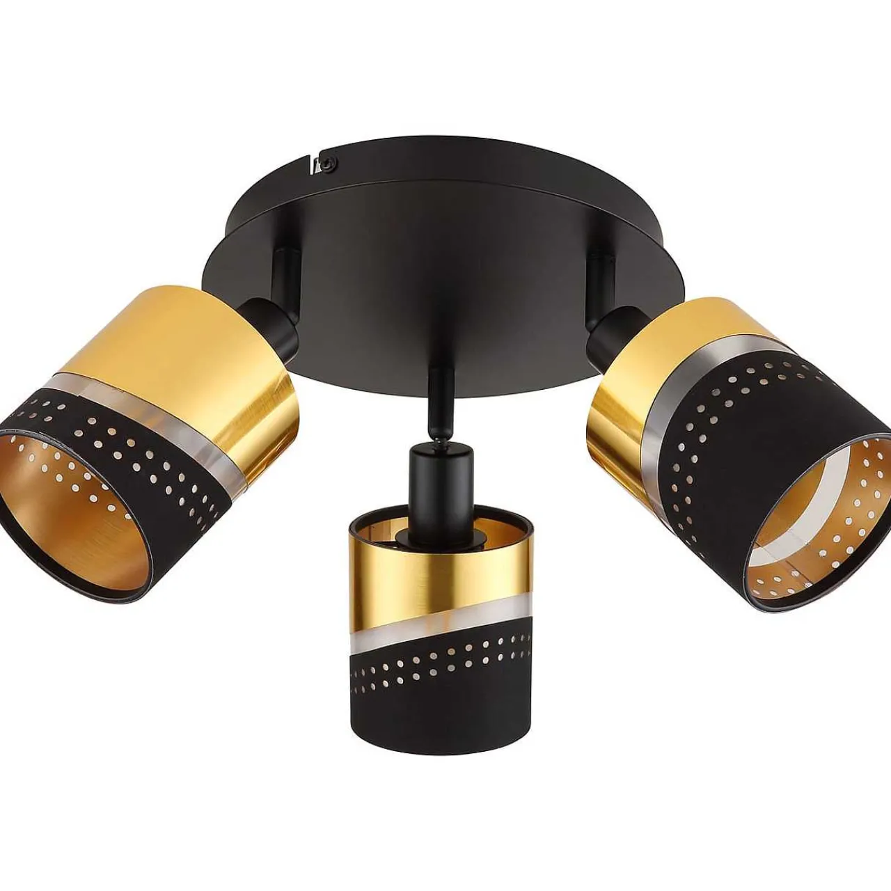 mutoni light Strahler Or Metall Gold Schwarz Matt 3Xe14> Deckenleuchten