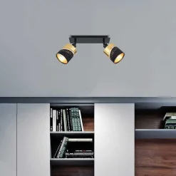 mutoni light Strahler Or Metall Gold Schwarz Matt 2Xe14> Deckenleuchten