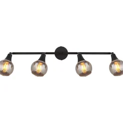 mutoni light Strahler Quelara Metall Schwarz Matt 4Xe14> Deckenleuchten