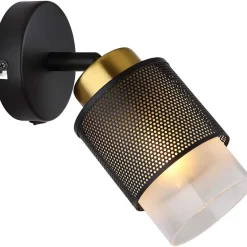 mutoni light Strahler Quellix Metall Schwarz Matt Gold 1Xe27><noscript><img width=