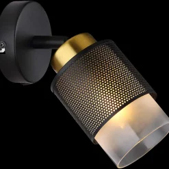mutoni light Strahler Quellix Metall Schwarz Matt Gold 1Xe27><noscript><img width=