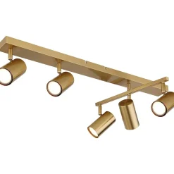 mutoni light Strahler Robby Metall Gold Geburstet 5Xgu10> Deckenleuchten