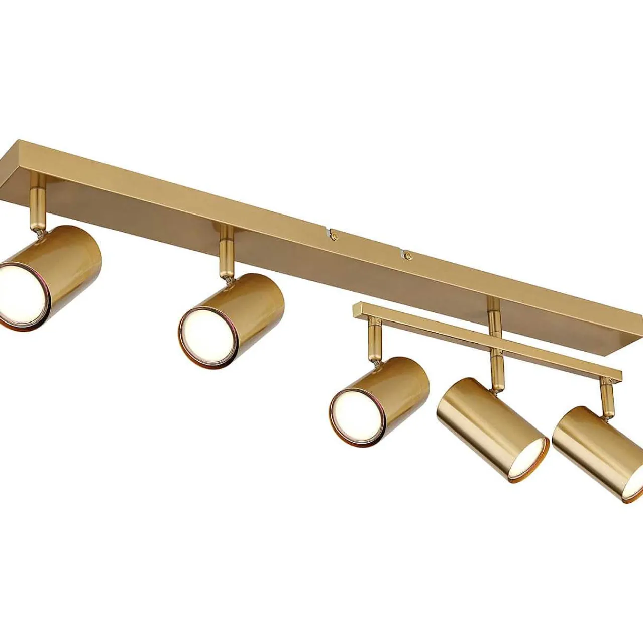 mutoni light Strahler Robby Metall Gold Geburstet 5Xgu10> Deckenleuchten