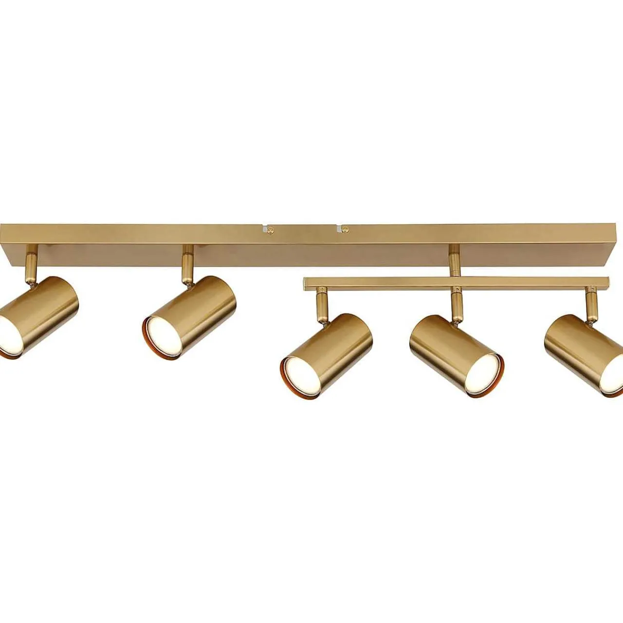 mutoni light Strahler Robby Metall Gold Geburstet 5Xgu10> Deckenleuchten