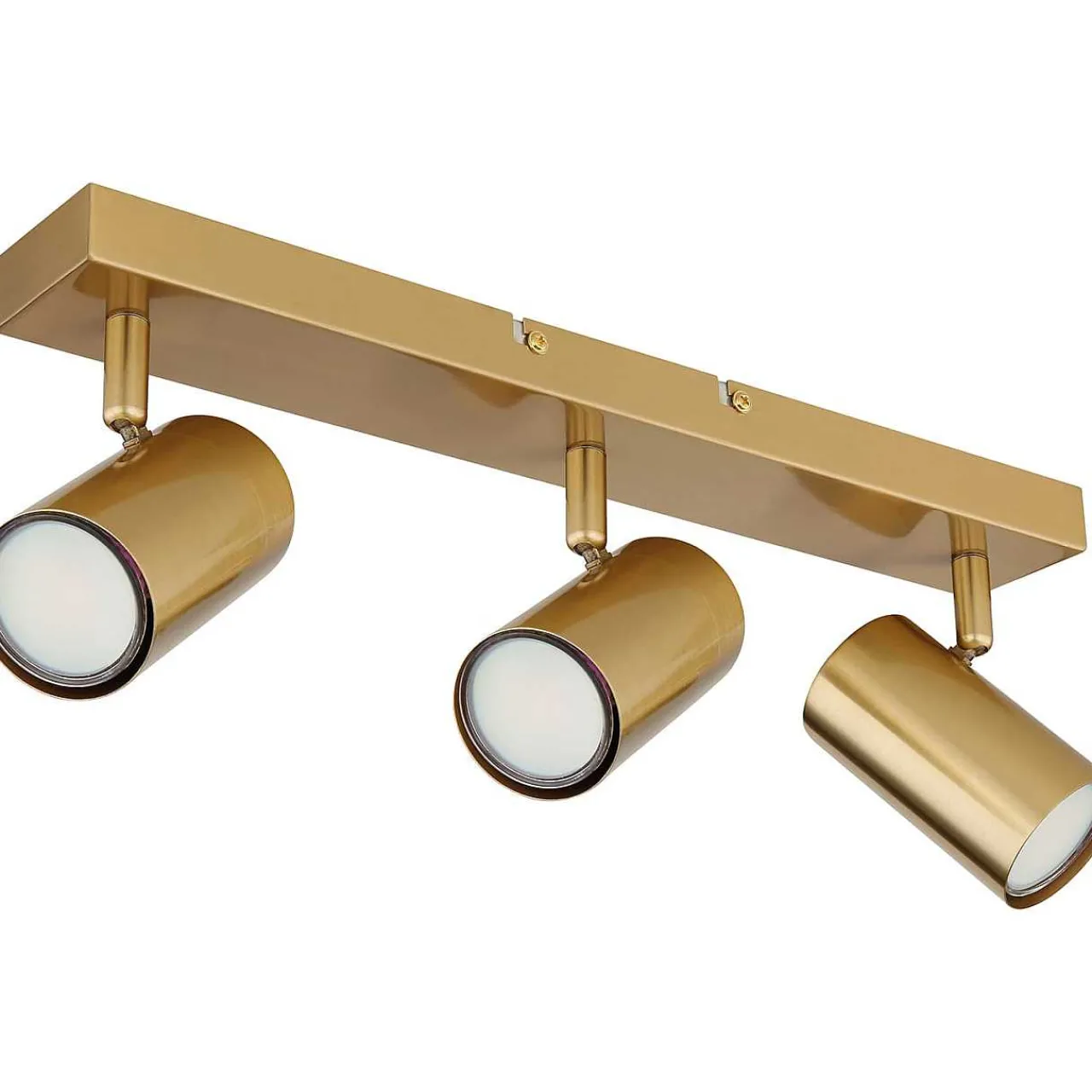 mutoni light Strahler Robby Metall Gold Geburstet 3Xgu10> Deckenleuchten