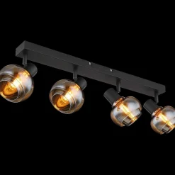 mutoni light Strahler Tokki Metall Schwarz Matt 4Xe14> Deckenleuchten