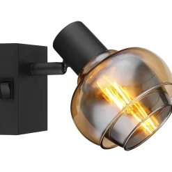 mutoni light Strahler Tokki Metall Schwarz Matt 1Xe14> Wandleuchten